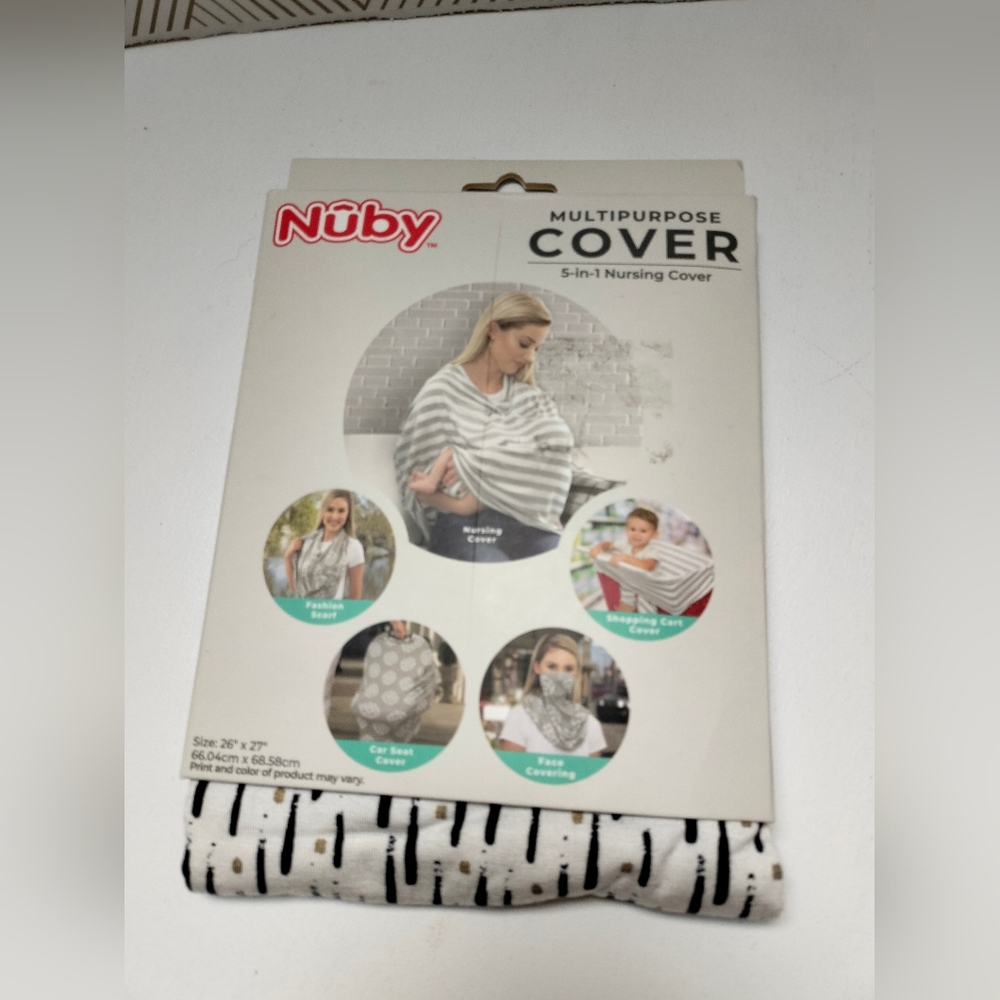 Nuby Multipurpose Nursing Cover - Black and White